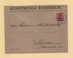 Allemagne - 2 Millionen Mark Sur Lettre - Rosenheim - Cartas & Documentos