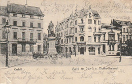 AK Crefeld - Partie Am Ostwall U. Moltke-Denkmal - Fürstenberg-Bräu - 1904 (69520) - Krefeld