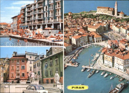 72533336 Piran Fliegeraufnahme Platz Strand Piran - Slovénie