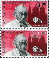 Kazakhstan 1995 Gandhi 125 Ann Set Of 2 Stamps MNH - Kazajstán