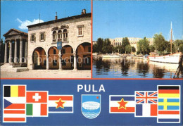 72533275 Pola Pula Croatia Amphitheater Augustustempel Stadtpalast  - Croatie
