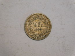 SUISSE 1/2 Franc 1898 Silver, Argent Demi - 1/2 Franken