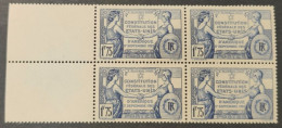 N° 357  Neuf ** Gomme D'Origine En Bloc De 4  TB - Unused Stamps