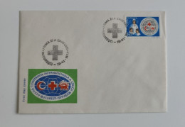 Red Cross, Persia Red Lion And Sun (Iran) , Red Crescent, Romania, FDC, 1977, FDC - Autres & Non Classés