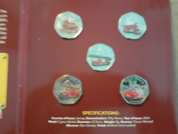 RARE ISLE OF MAN ARTIST'S EDITION FIRE BRIGADE COLOURED FIFTY PENCE COLLECTION ONLY 200 ISSUED - Isla Man