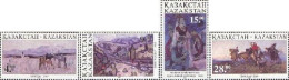 Kazakhstan 1995 Art Paintings By Kazakh Artists Set Of 4 Stamps MNH - Kazakistan