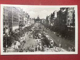Cartolina - Cechia - Praha - Václavské Namesti - 1950  - Zonder Classificatie