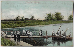 Germany 1909 Postcard Military Post Feldpost Militaria Pioneering Soldier Bridge Construction From Minden To Döberitz - Andere & Zonder Classificatie