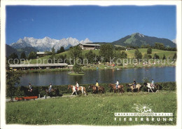 72532500 Fieberbrunn Tirol Lauchsee Mit Reitergruppe Fieberbrunn - Other & Unclassified