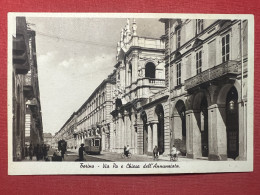Cartolina - Torino - Via Po E Chiesa Dell'Annunziata - 1925 Ca. - Autres & Non Classés