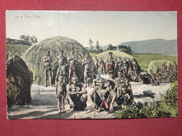 Cartolina - Africa - In A Zulu Kraal - 1923 - Autres & Non Classés