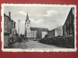 Cartolina - Belgio - Redu - Centre Du Village Et L'Eglise - 1920 Ca. - Zonder Classificatie