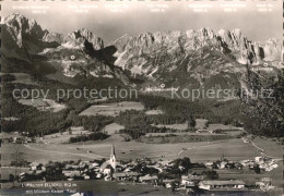 72532009 Ellmau Tirol Fliegeraufnahme Mit Wildem Kaiser Ellmau - Autres & Non Classés