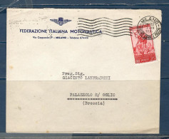 Italia / Repubblica 1954 Lettera Commerciale Da Milano Per Brescia - 1946-60: Poststempel