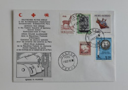 Deutsches Rotes Kreuz, Red Cross, Persia Red Lion And Sun (Iran) , Red Crescent, Germany, Peru, Huaraz, FDC - Sonstige & Ohne Zuordnung