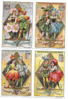 S 554, Liebig 6 Cards, Enfants Fleuris (small Stickers On The Backsides) (ref B12) - Liebig