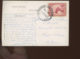 CP Avec Ø Paquebot. THYSVILLE.  1937 - Storia Postale
