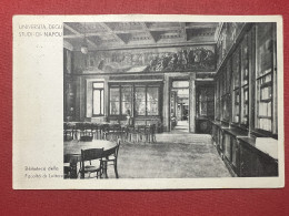 Cartolina - Università Studi Di Napoli - Biblioteca Della Facoltà Lettere - 1951 - Napoli (Naples)
