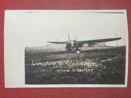 Cartolina - L'Aeroplano Di Slavorosoff Prima Di Partire - 1913 Ca. - Other & Unclassified