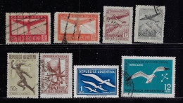 ARGENTINA  1940-1957  AIR MAIL  SCOTT #C40,C43-C46,C70,C106 USED + C68 MH - Oblitérés