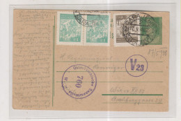YUGOSLAVIA,1948 SARAJEVO Censored Postal Stationery To Austria - Storia Postale