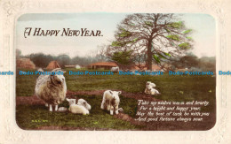R056543 Greetings. A Happy New Year. Sheeps. W. And K. RP - World