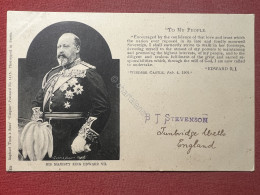 Cartolina Commemorativa - His Majesty King Edward VII - 1901 - Unclassified