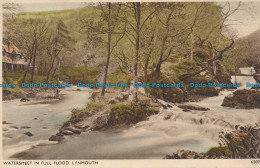 R056555 Watersmeet In Full Flood. Lynmouth. Sweetman. Solograph. No 6507. 1948 - World