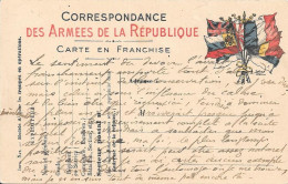 CORRESPONDANCE DES ARMEES DE LA REPUBLIQUE  - CARTE DE FRANCHISE - Sonstige & Ohne Zuordnung