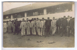 MILITARIA - CP PHOTO - Groupe De 14 Soldats Avec Leurs Chevaux - Personnages