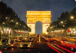 75-PARIS L ARC DE TRIOMPHE ET LES CHAMPS ELYSEES-N°T2656-C/0017 - Arc De Triomphe