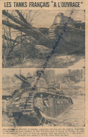 Document (1938), Verdun, Les Tanks Français à L'ouvrage Dans Une Carrière Et Un Lit D'un Cours D'eau, Manoeuvres - Collections