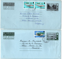 Gibraltar - 2 Aérogramme Air Letter 4p 5p - Streets - Stationery Entier - 29 X 15 Cm - Gibraltar