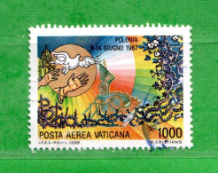 Vaticano ° - 1988 - I VIAGGI Di GIOVANNI PAOLO II Nel 1987.  Posta Aerea.   Unif. A85.  Usato - Poste Aérienne