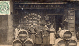 Delcampe - Métiers Carte Photo Animée Commerce Tonnellier - Kunsthandwerk