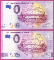 0-Euro XEMM 4 2020 125TH ANNIVERSARY KIEL-CANAL - YACHT VOR BRÜCKE Set NORMAL+ANNIVERSARY - Private Proofs / Unofficial