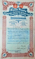 Frank Smith Diamond Estates & Exploration Company, Ltd, - London - 1926 - Share Warrant To Bearer For  1 Share - Bergbau