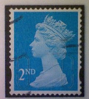 Great Britain, Scott #MH401C Used(o), 2021 Machin: Queen Elizabeth II, 2nd, Light Blue - Série 'Machin'
