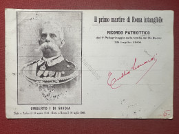 Cartolina Commemorativa - Umberto I Di Savoia - Ricordo Patriottico - 1901 - Sin Clasificación