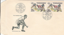 TCHECOSLOVAQUIE CESKOSLOVENSKO FDC HOCKEY SUR GAZON 1978 PRaHA PRAGUES LETPOZEMNIHO HOKEJE Feldhockey - Hockey (su Erba)