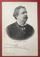 Cartolina Commemorativa - Edmondo De Amicis - Scrittore E Giornalista - 1900 Ca. - Sin Clasificación