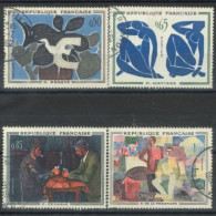 FRANCE - 1961, MODERN, POLYCHROME, PAINTINGS STAMPS COMPLETE SET OF 4, USED - Oblitérés
