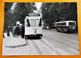 ANTWERPEN  -  Smyrnaplaats  - Tramway 1963  - Foto J. BAZIN   (15 X 10.5 CM) - Tramways