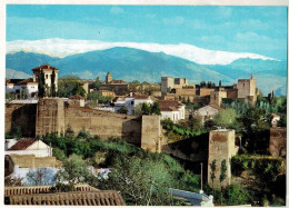 Postal Granada. Alhambra, Vista General Con Sierra Nevada No. 3101 - Otros & Sin Clasificación