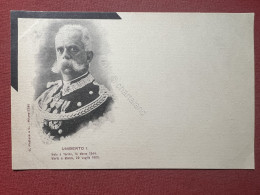 Cartolina Commemorativa - Umberto I Di Savoia Re D'Italia 1844 - 1900  - Zonder Classificatie