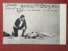 Cartolina Opera Lirica - Carmen Di G. Bizet - Atto 4° D. Josè - 1900 Ca. - Andere & Zonder Classificatie