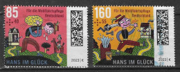 BRD 2023  Mi.Nr. 3745 + 47 , Hans Im Glück - Nassklebend - Gestempelt / Fine Used / (o) - Used Stamps