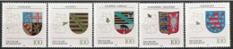 GERMANIA NUOVI MNH ** 1994 STEMMI DEI LANDER TEDESCHI MICHEL NR 1712/1716 - Stamps