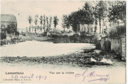 Lamorteau Vue Sur La Rivière  Circulée En 1913 - Rouvroy