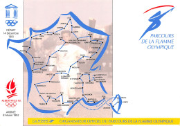 73-ALBERTVILLE 92 PARCOURS DE LA FLAMME OLYMPIQUE-N°T2672-B/0177 - Albertville